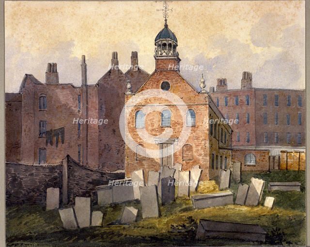 St Marylebone Old Church, London, c1815. Artist: William Pearson