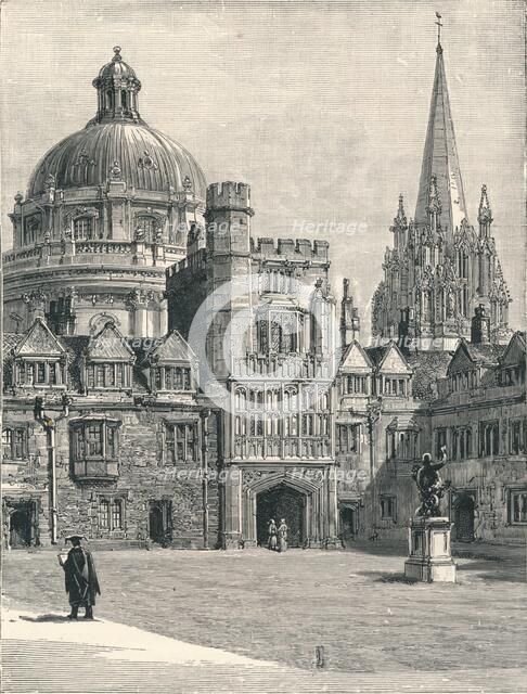 St Mary's Church and the Radcliffe, from the quadrangle, at Brasenose, 1896. Artist: Unknown