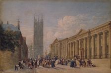 St Mary's Church and County Hall, Warwick, 1826-27. Creator: David Cox the Elder