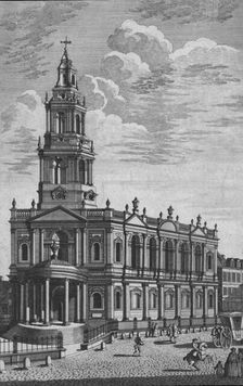 St Mary's Church in the Strand, London, mid 18th century. Artist: James Cole