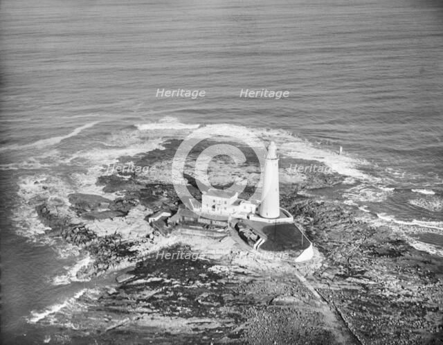 St Mary's Lighthouse, St Mary's Island, North Tyneside, 1927. Artist: Aerofilms.