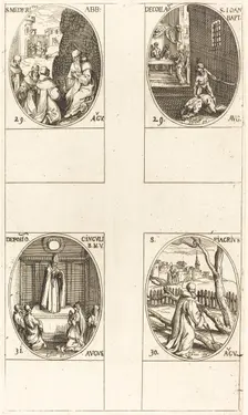 St. Mederic, Abbot; Beheading of John the Baptist; St. Fiacre; Festival of the Virgin. Creator: Jacques Callot
