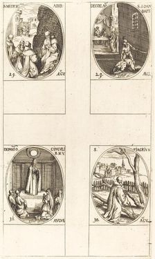 St. Mederic, Abbot; Beheading of John the Baptist; St. Fiacre; Festival of the Virgin. Creator: Jacques Callot