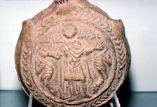 St. Menas, Pilgrim Flask from Abu Mina, Mariut, Egypt, 6th-7th Century