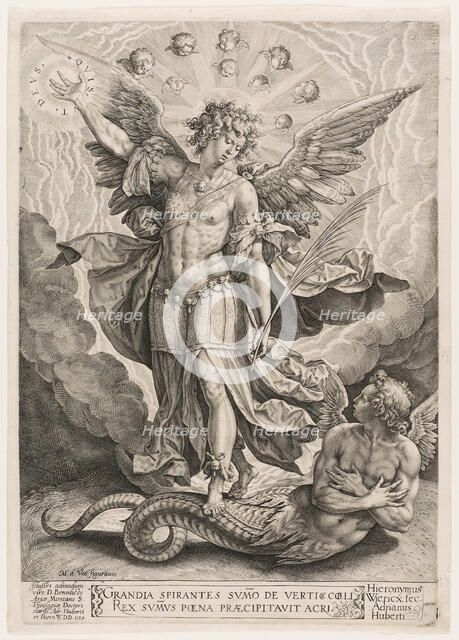 St Michael Triumphing Over the Dragon, 1584. Creator: Jan Wierix.