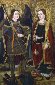 St Michael and Engracia c1489-c1513. Artist: Juan de la Abadia the Younger