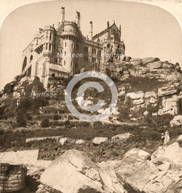 'St. Michael's Mount, Benedictine Monastery, Penzance, Cornwall', 1900.   Creator: Works and Sun Sculpture Studios.