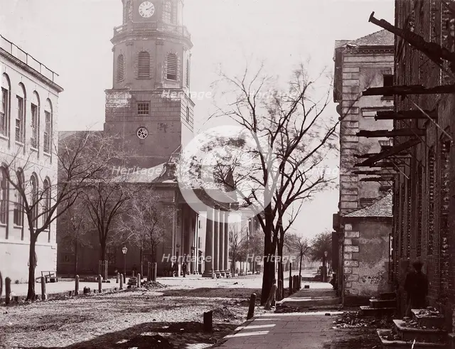 St. Michael's Church, Charleston, S.C., ca. 1864. Creator: George N. Barnard.