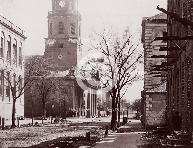 St. Michael's Church, Charleston, S.C., ca. 1864. Creator: George N. Barnard.