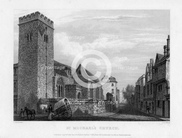 St Michael's Church, Oxford, 1834.Artist: John Le Keux