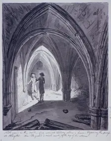 St Michael's Crypt, Aldgate, London, 1784. Artist: John Carter