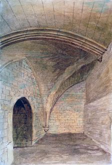 St Michael's Crypt, Aldgate, London, 1876. Artist: John Phillipps Emslie