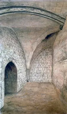 St Michael's Crypt, Aldgate, London, 1876. Artist: John Phillipps Emslie