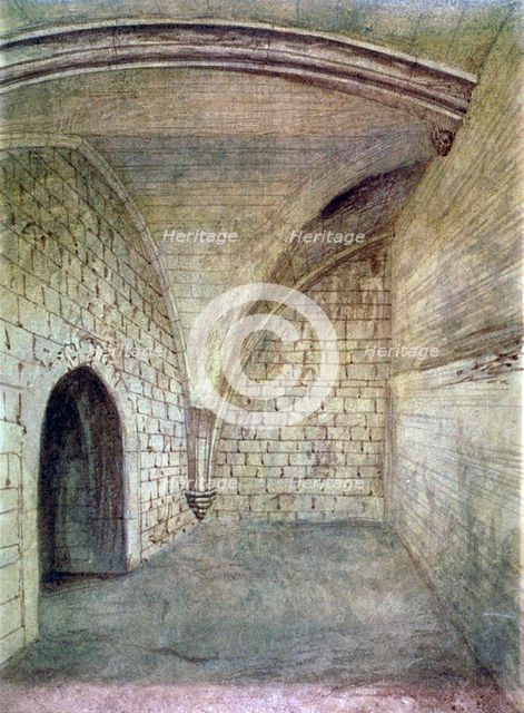 St Michael's Crypt, Aldgate, London, 1876. Artist: John Phillipps Emslie