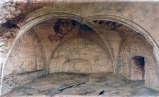 St Michael's Crypt, Aldgate, London, 1876. Artist: John Phillipps Emslie