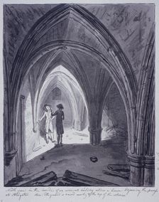 St Michael's Crypt, Aldgate, London, 1784. Artist: John Carter