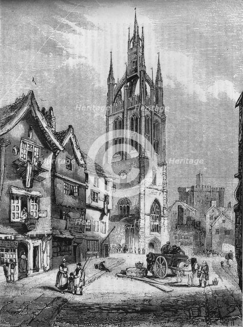 'St. Nicholas Church, Newcastle-upon-Tyne', 1845. Artist: John Jackson.