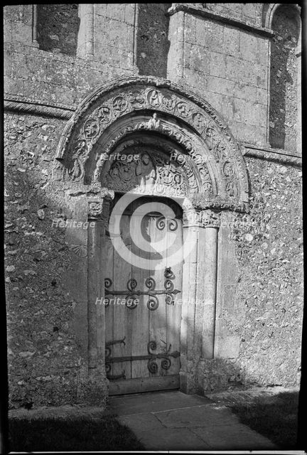St Nicholas' Church, Barfrestone, Eythorne, Dover, Kent, 1920-1940. Creator: Marjory L Wight.