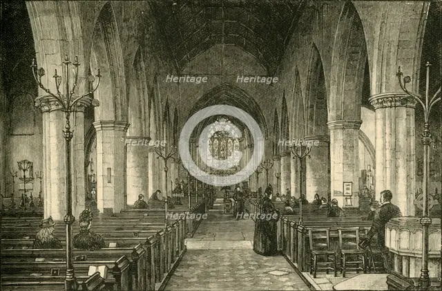 'St. Nicholas' Church: The Nave, 1886', (1898). Creator: Unknown.
