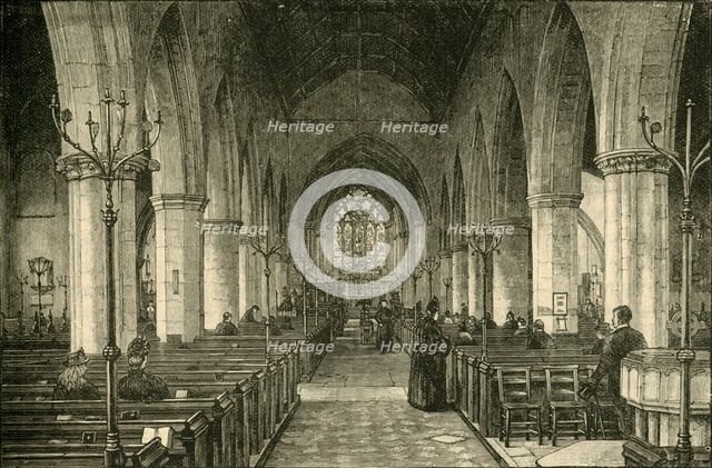 'St. Nicholas' Church: The Nave, 1886', (1898). Creator: Unknown.