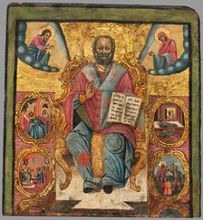 St. Nicholas entrhoned, 1751-1800. Creator: Unknown