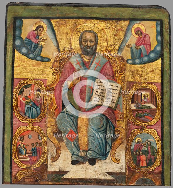 St. Nicholas entrhoned, 1751-1800. Creator: Unknown.