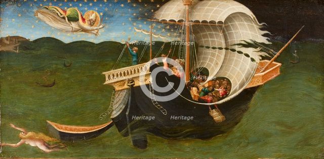 St Nicholas of Bari banishing the Storm, 1433-1435. Artist: Bicci di Lorenzo.