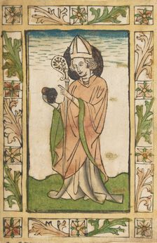 St. Nicholas of Myra (Schr. 1633c), 15th century., 15th century. Creator: Anon