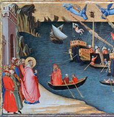 St Nicholas Saves Mira from Famine c1327-1332. Artist: Ambrogio Lorenzetti