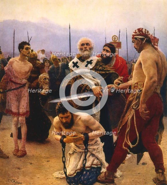 St Nicholas saving three innocents from execution, c1888. Artist: Il'ya Repin
