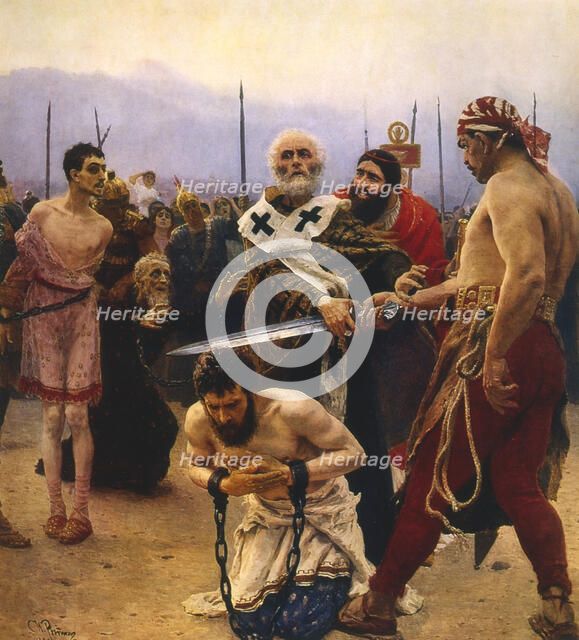 St Nicholas saving three innocents from execution, c1888. Artist: Il'ya Repin