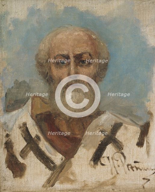 St. Nicholas, study, 1888. Creator: Il'ya Repin.
