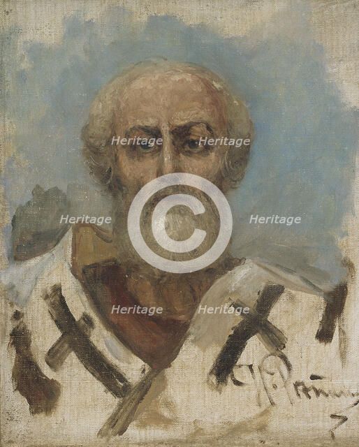 St. Nicholas, study, 1888. Creator: Il'ya Repin.