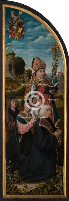 St Nicholas with Donors, 1500-1504. Creator: Master of Frankfurt.