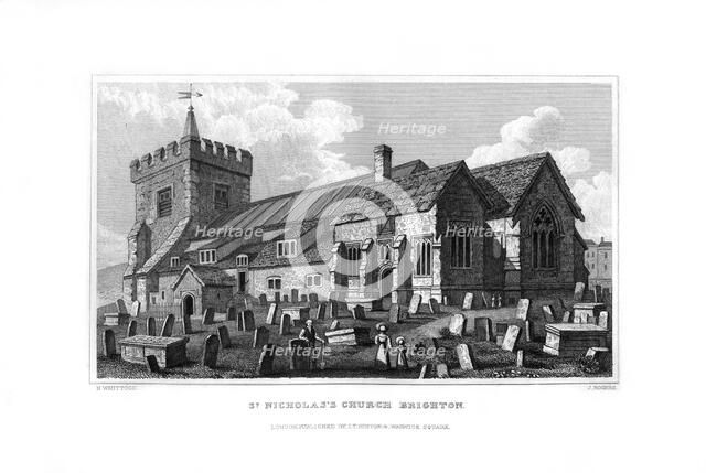 St Nicholas's Church, Brighton, East Sussex, 1829.Artist: J Rogers