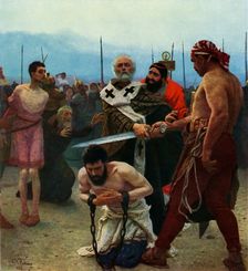 St. Nicolas...saves the lives of..Innocent People... 1888, (1965). Creator: Il'ya Repin