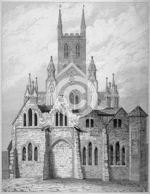 St Saviour's Church (Southwark Cathedral), Southwark, London, c1825. Artist: Anon
