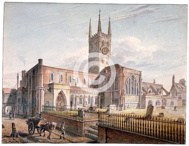 St Saviour's Church, Southwark, London, 1811. Artist: John Coney