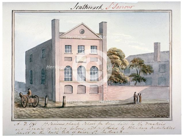 St Saviour's Charity School, Union Street, Southwark, London, 1825. Artist: G Yates
