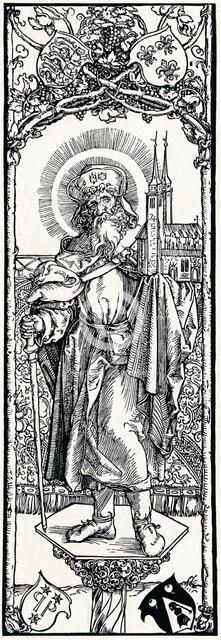 'St Sebaldus on a Capital', (1906). Artist: Albrecht Durer.