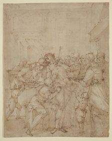 St. Sebastian Ministered to by Saint Irene and Attendants, between 1630 and 1639. Creator: Giulio Benso