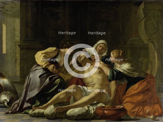 St Sebastian Nursed by Irene and her Helpers, 1630-1638. Creator: Jacques Blanchard.