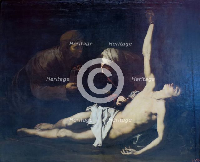 St Sebastian Cured by St Irene, 1628. Creator: Jusepe de Ribera.