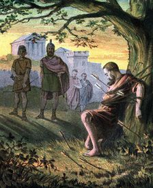 St Sebastian, Christian martyr, mid 19th century