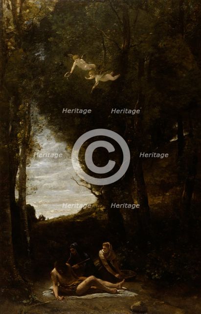 St. Sebastian Succoured by Holy Women, 1851-1873. Creator: Jean-Baptiste-Camille Corot.
