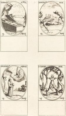 St. Servatius; St. Boniface; St. Pachomius; St. Corona. Creator: Jacques Callot