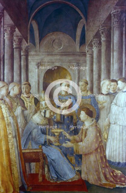 St Sixtus II and his Deacon St Laurence, mid 15th century. Artist: Fra Angelico