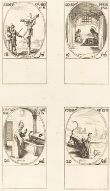 St. Simeon; St. Gabinius; St. Eucharius; St. Silvanus. Creator: Jacques Callot