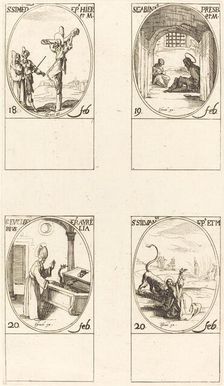 St. Simeon; St. Gabinius; St. Eucharius; St. Silvanus. Creator: Jacques Callot