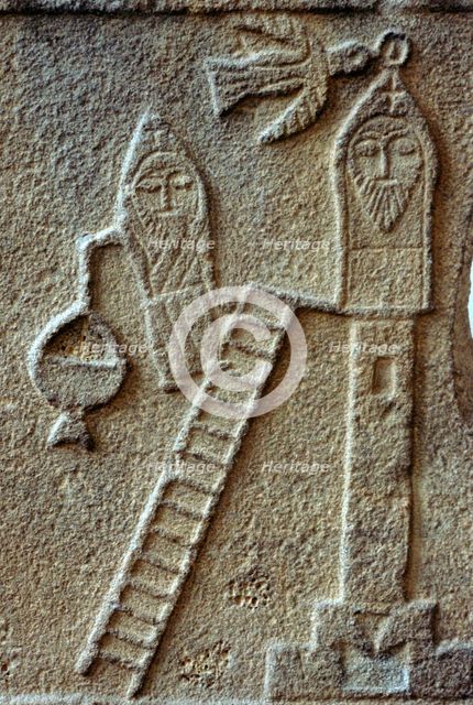 St Simeon Stylites on top of his post, 5th century. Artist: Unknown